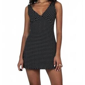 polka dot halter sleveless dress